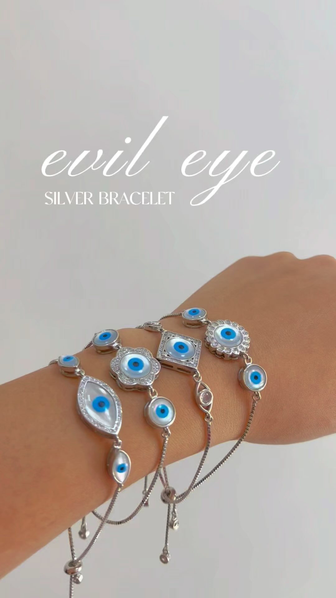 Protective elegance in every glance. The power of evil eye with this sterling silver bracelet br - View 1