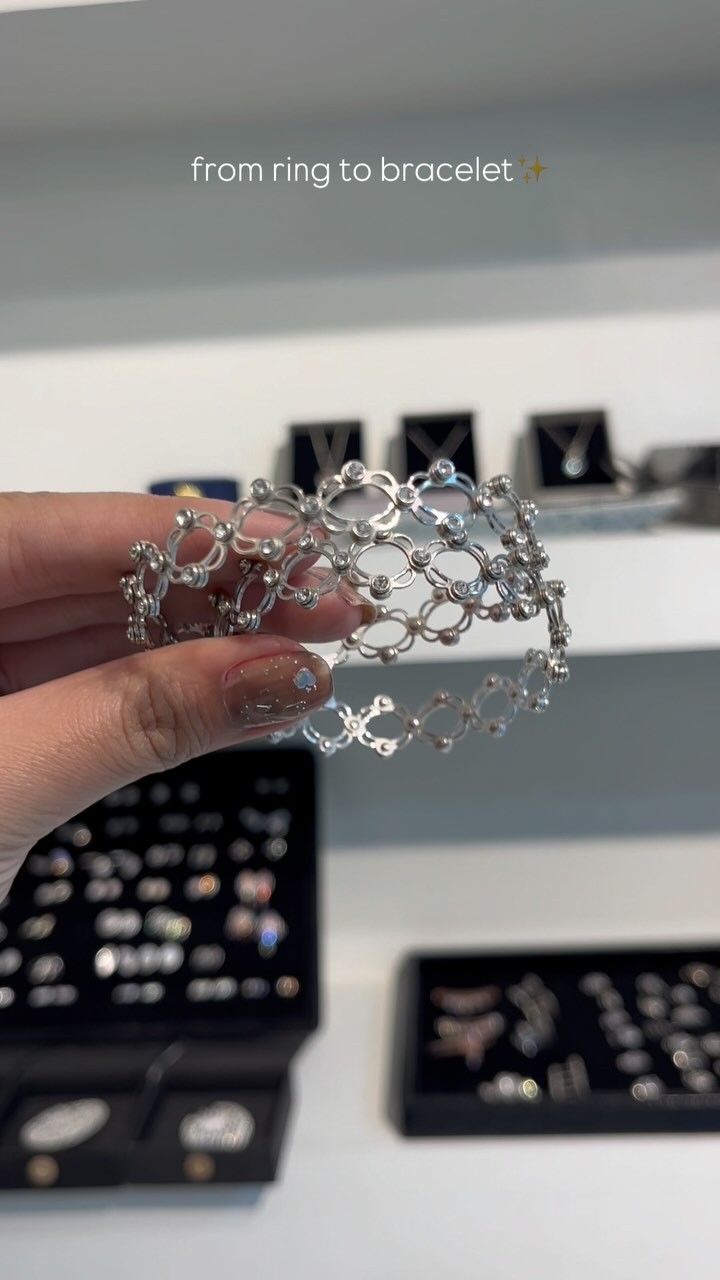 Silver that shifts with your styleseamlessly transforming from ring to bracelet. - View 1