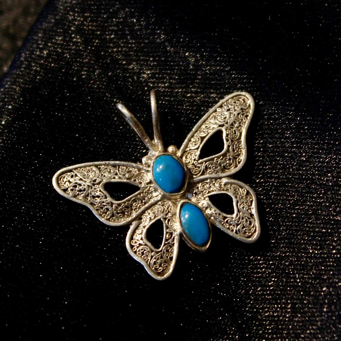 Silver Butterfly locket that whispers of change and beauty. - View 1