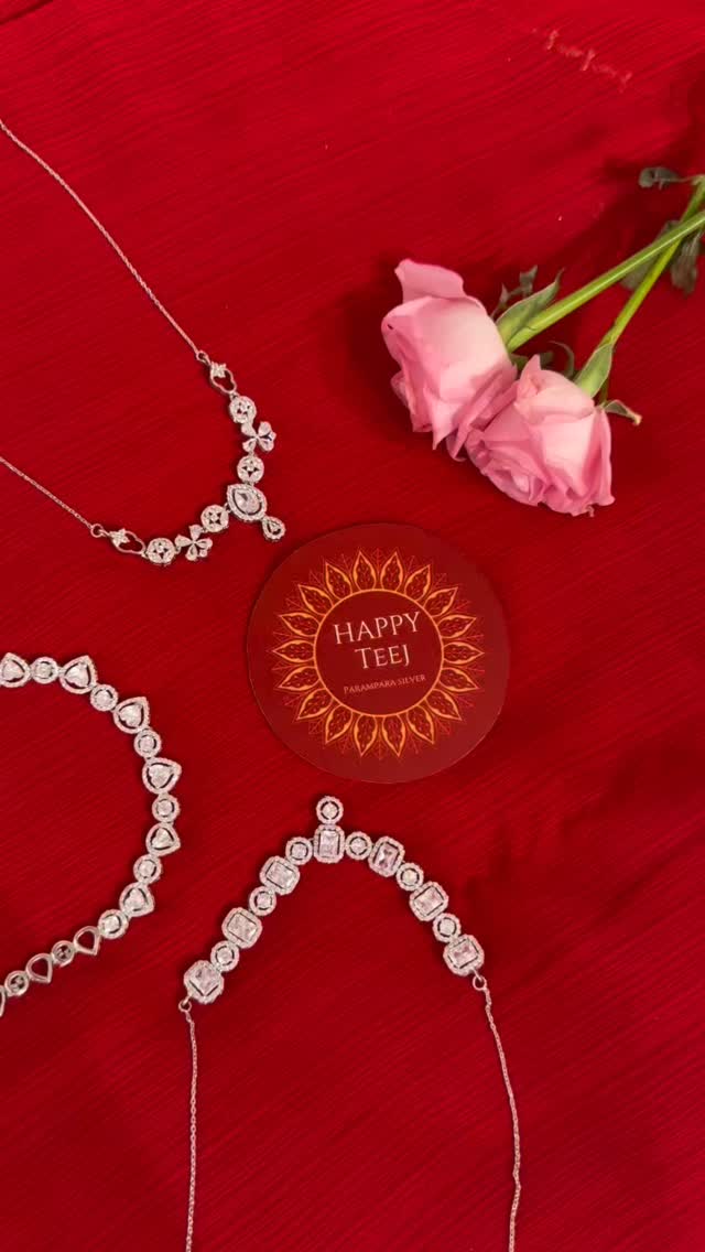 Teej Special 15 OFF on these silver Necklace celebrate in style. - View 1