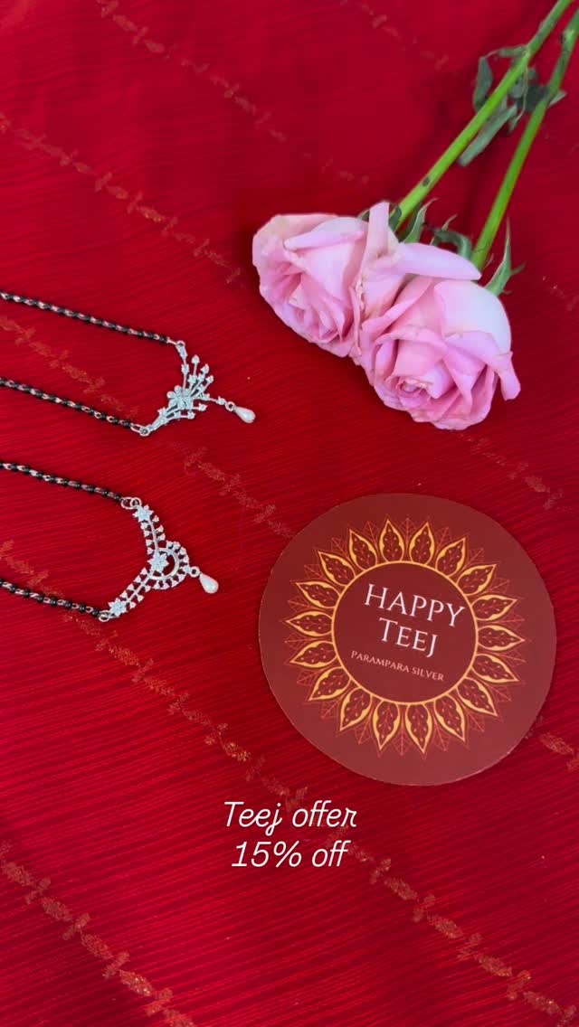 Teej Special 15 OFF on these Silver Mangalsutra celebrate in style. - View 1