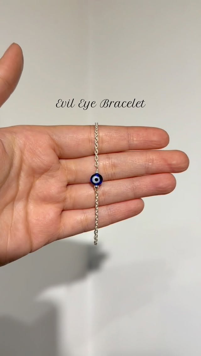 Silver Evil Eye Bracelet - View 1