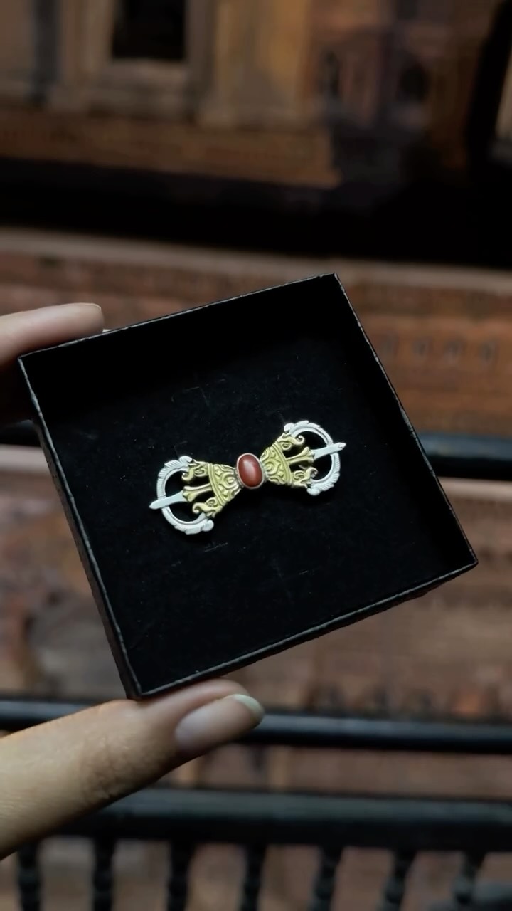 Forged in meaning the Bajra Brooch carries strength resilience and sacred energy. - View 1