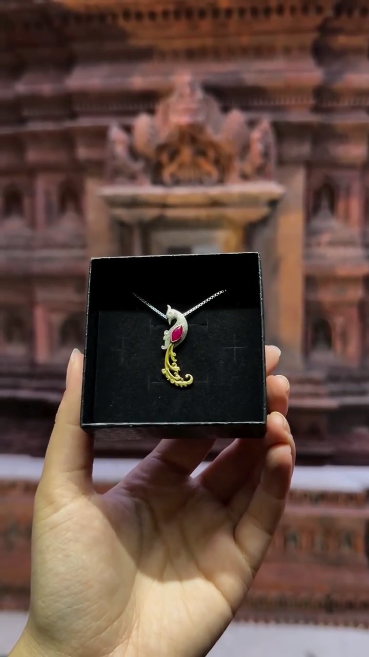 Elegant Peacock Locket - View 1