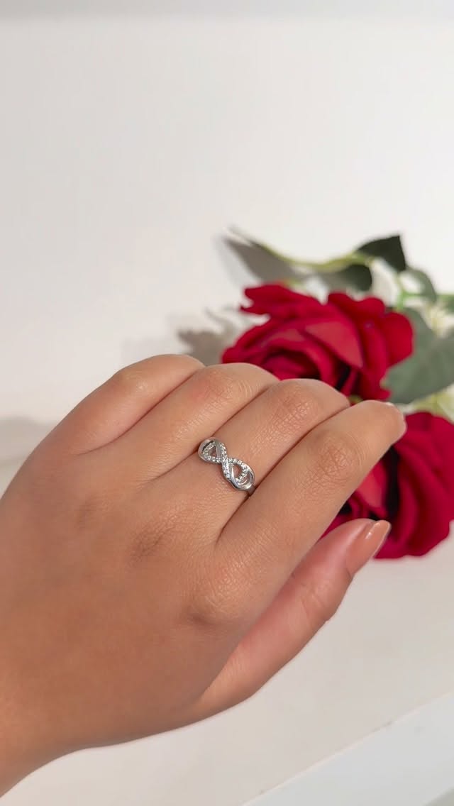 Infinity Silver Ring for your Valentine - View 1